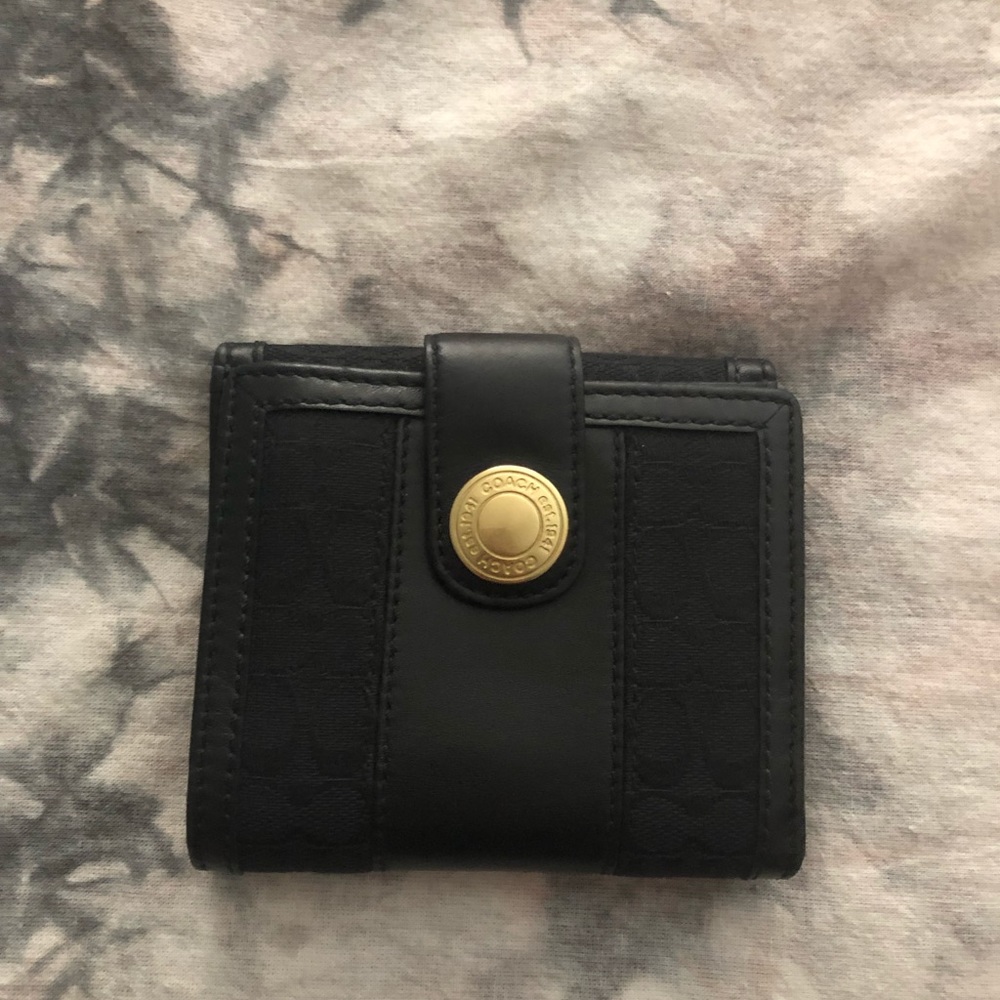 Black coach change purse